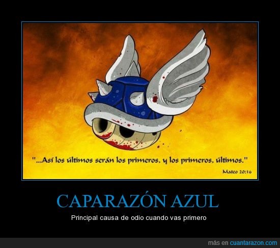 biblico,pasaje,mario kart,volador,caparazon,primero,ultimo,biblia,cita